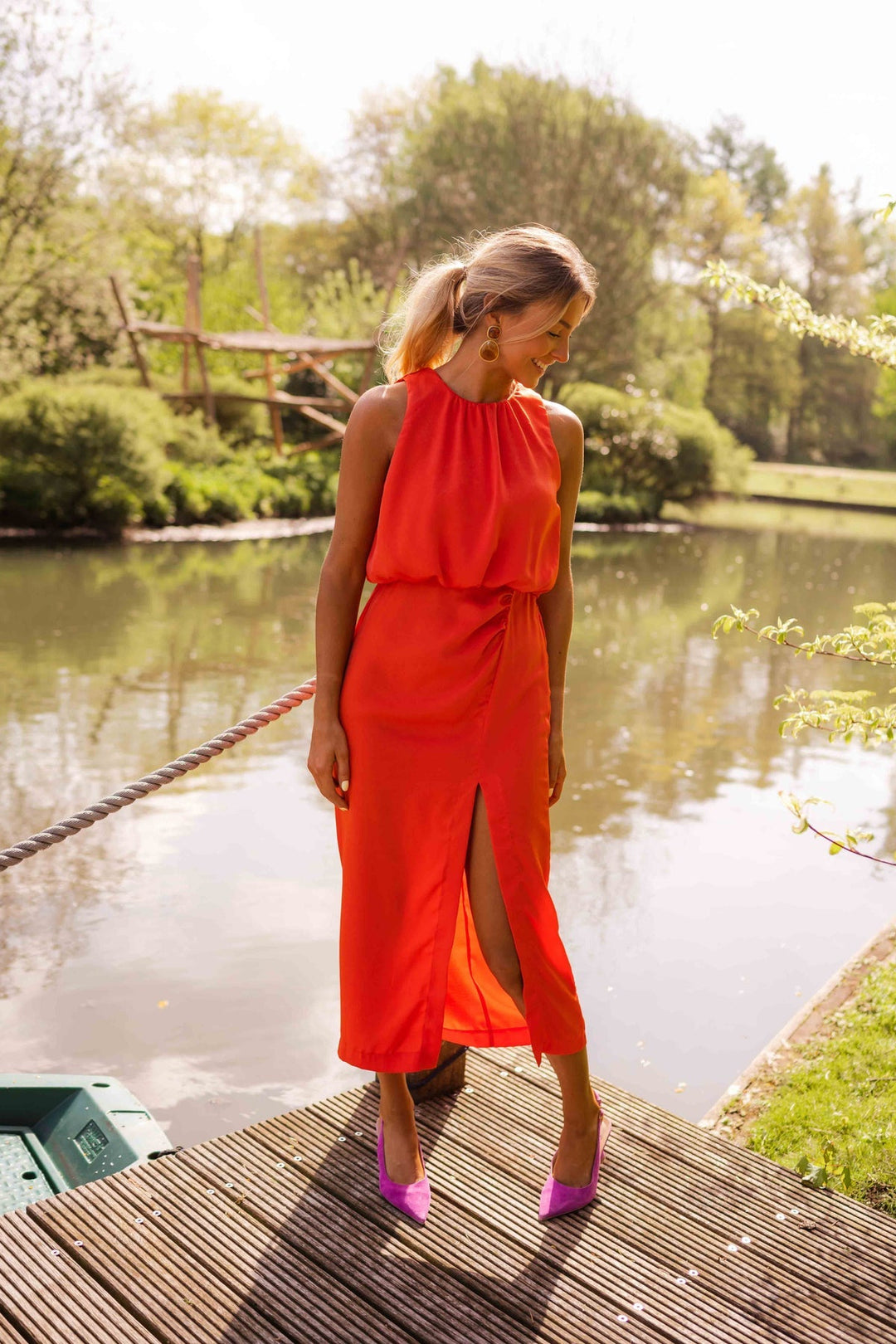 Beulah – Modisches, ärmelloses Midikleid