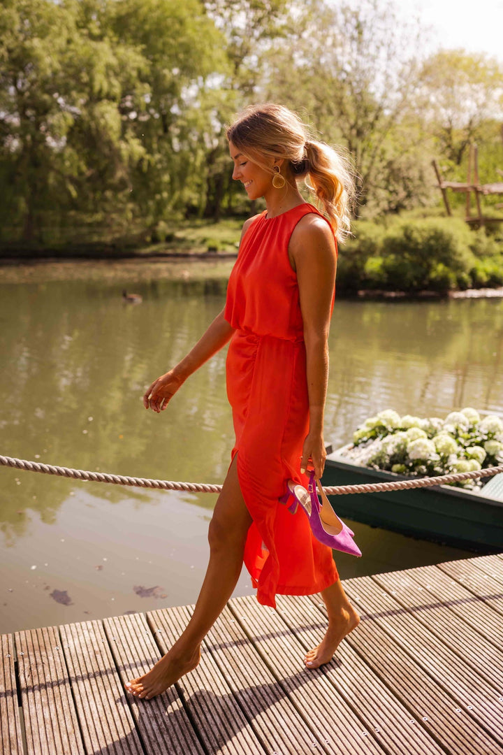 Beulah – Modisches, ärmelloses Midikleid