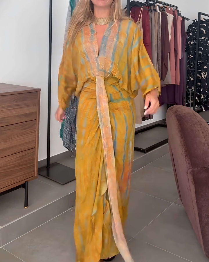 Mia Kimono Sommerkleid Bedruckt
