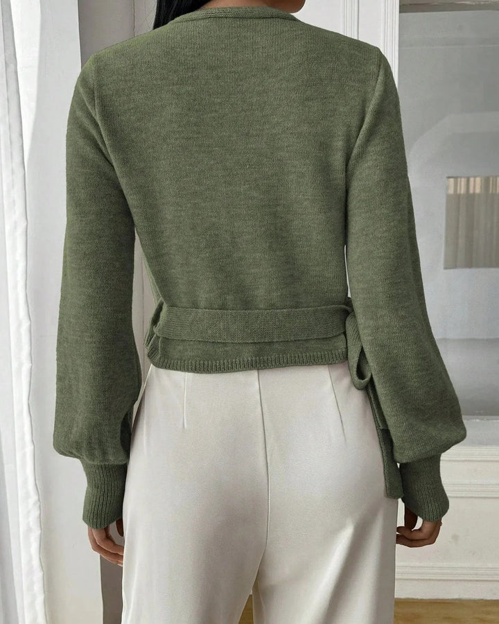 Lena Wickelpullover mit Bindegürtel