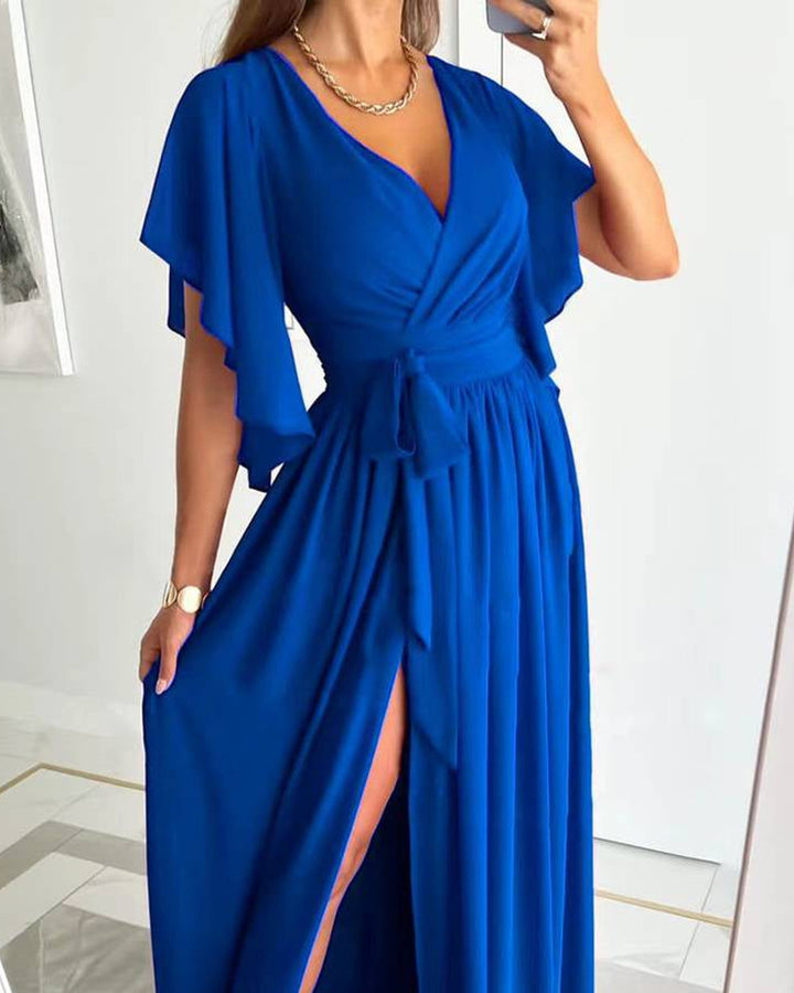 Lena Langes Abendkleid V-Ausschnitt