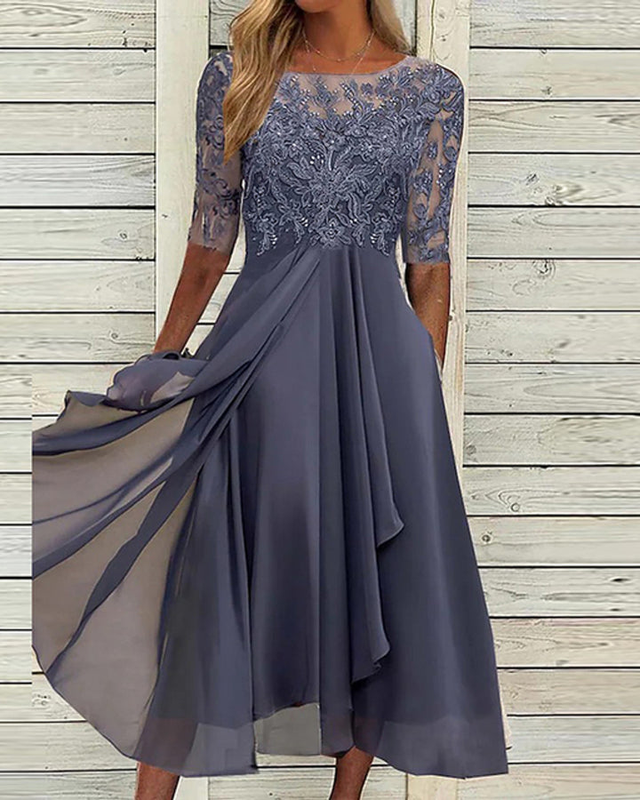 Lena Ärmelloses Herbstkleid Fließend
