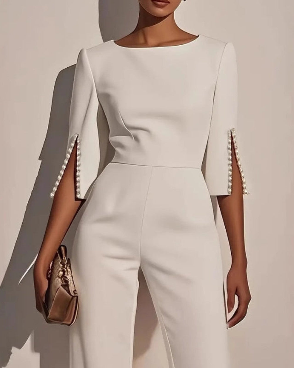 Lena Eleganter Jumpsuit mit Perlen