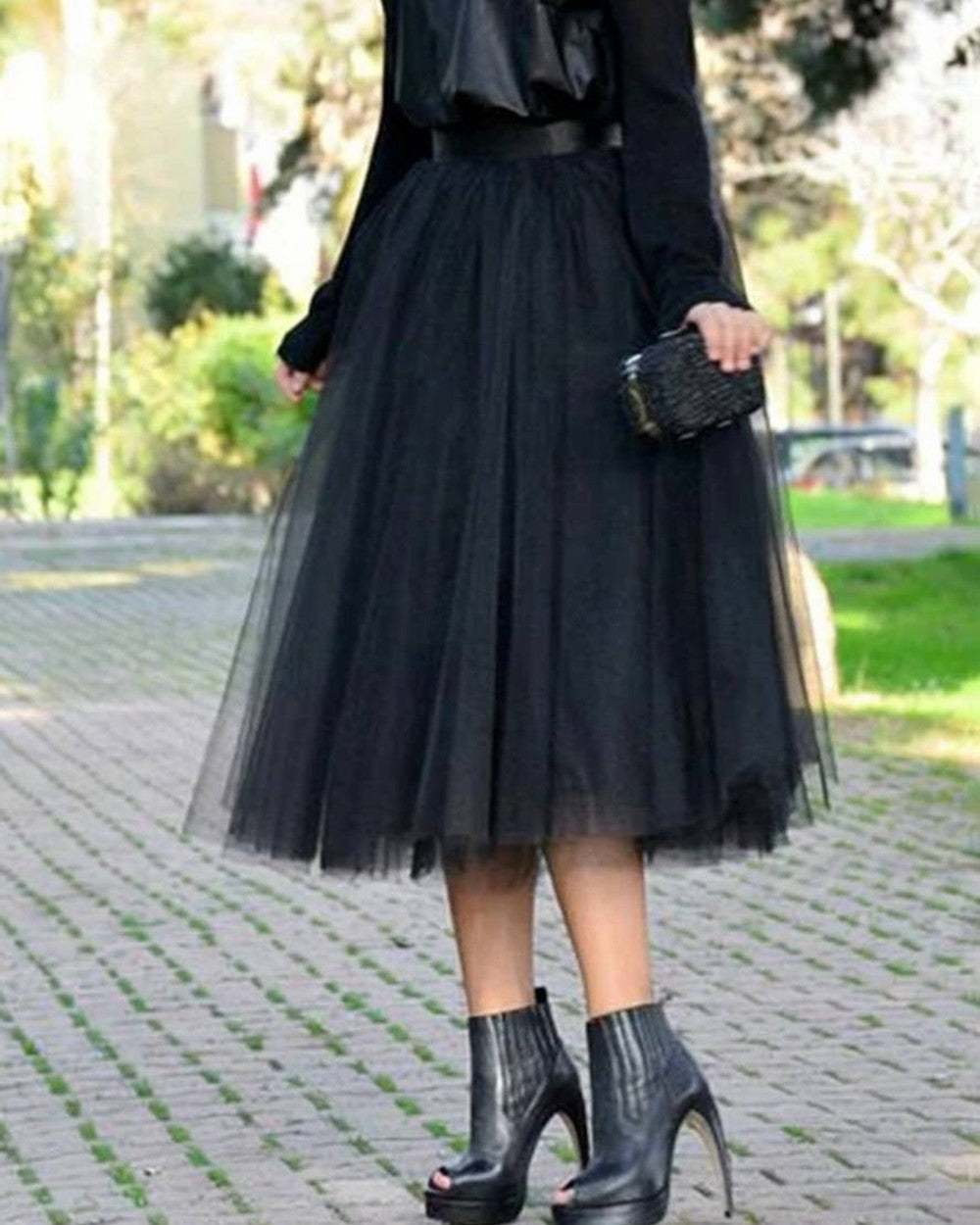 Nina Tüll-Ballettrock Midi Damen
