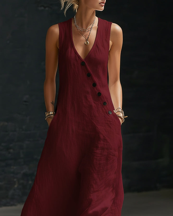 Nina Durchgeknöpftes Maxikleid Damen