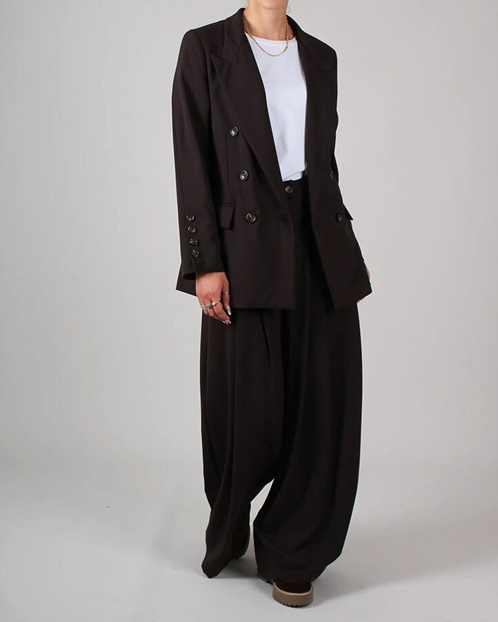 Manu Weite Leinenhose Palazzo Damen