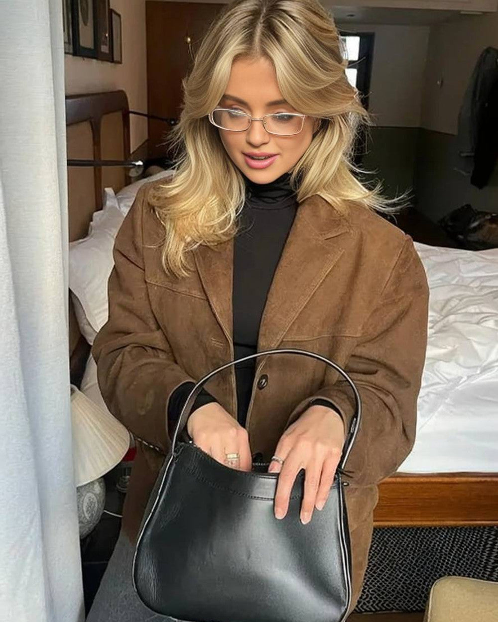 Lena Wildleder Sakko Jacke Damen