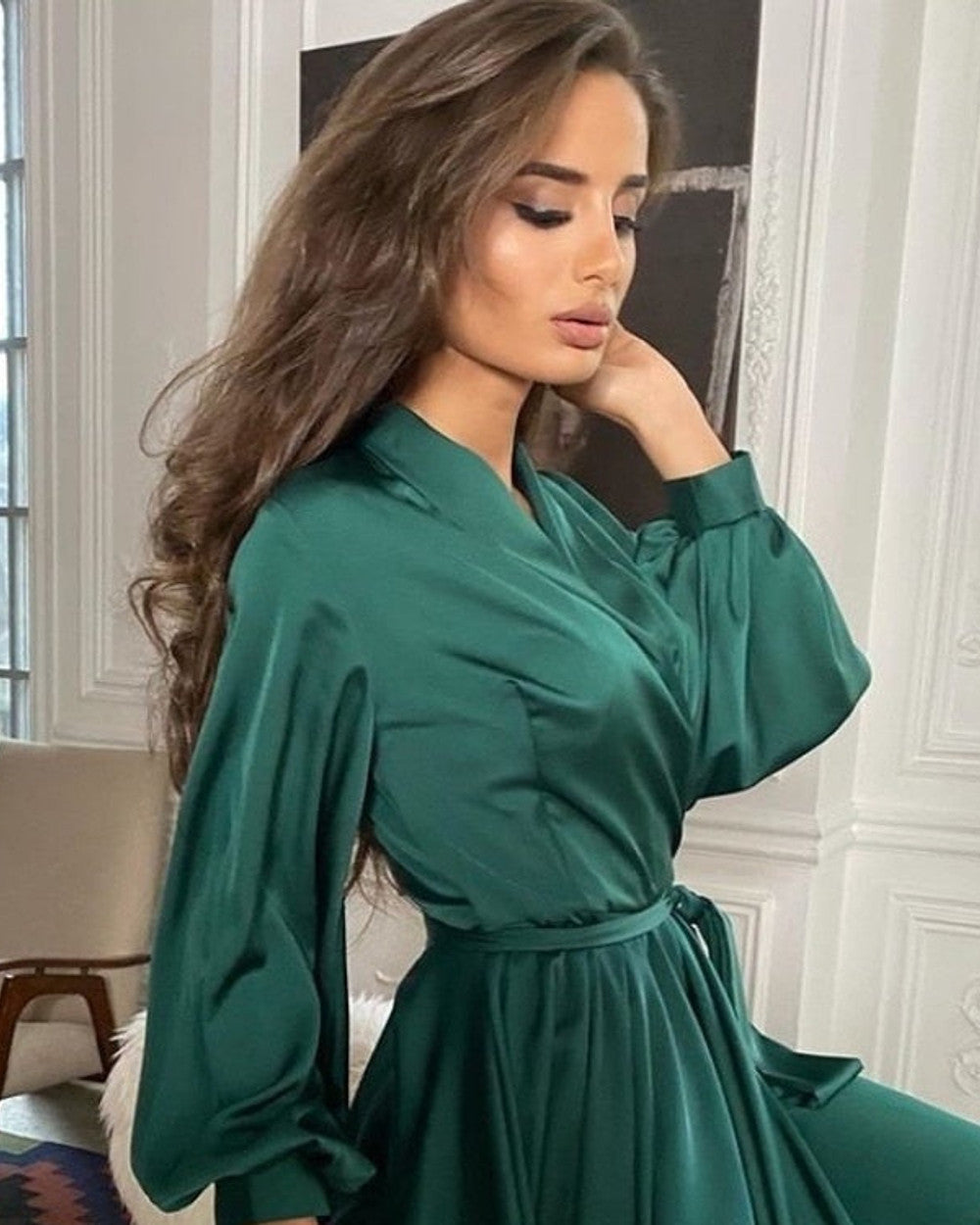 Sascha Seidenes Abendkleid Damen