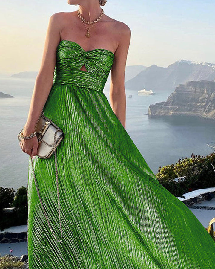 Lena Bronzefarbenes Bustierkleid Lang