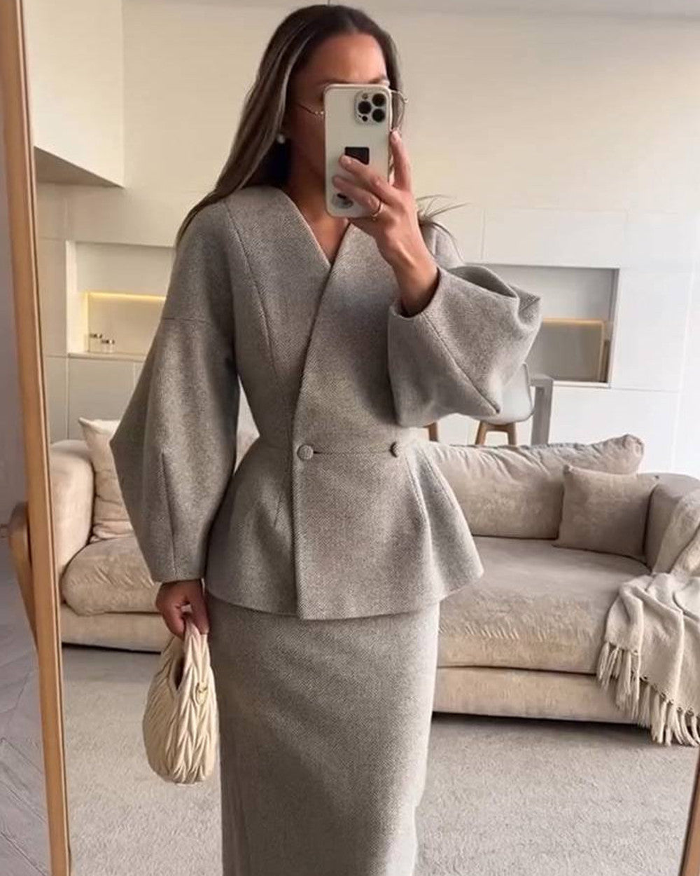 Alina Zweiteiler Rock Jacke Damen