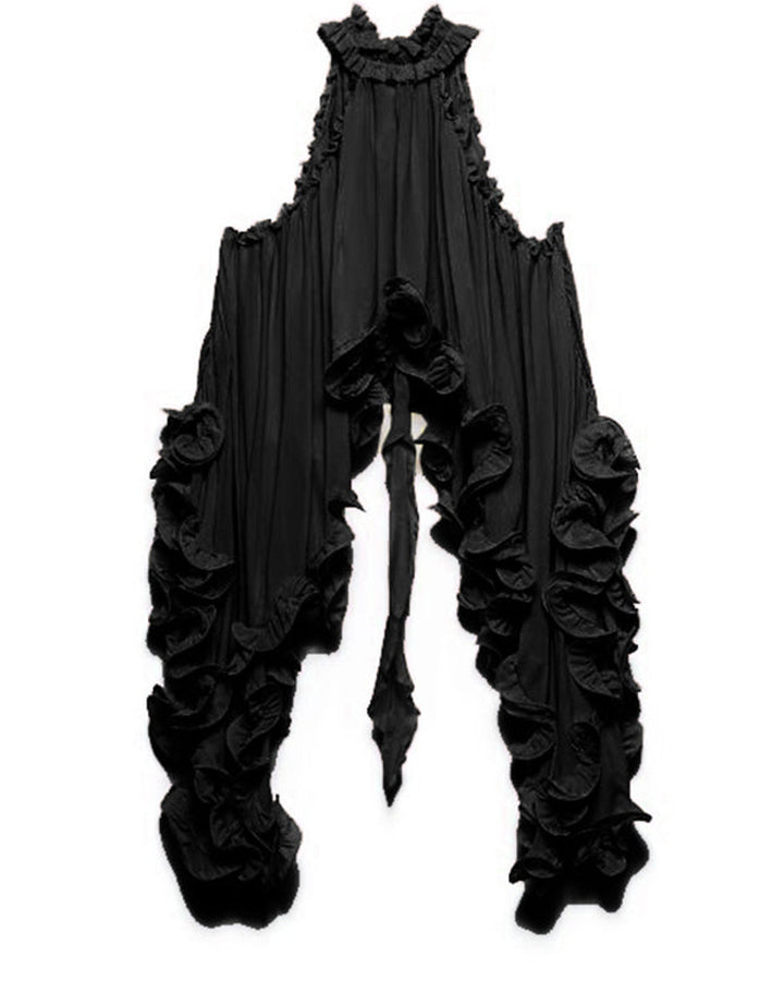 Lena Chiffon Neckholder Volant Bluse