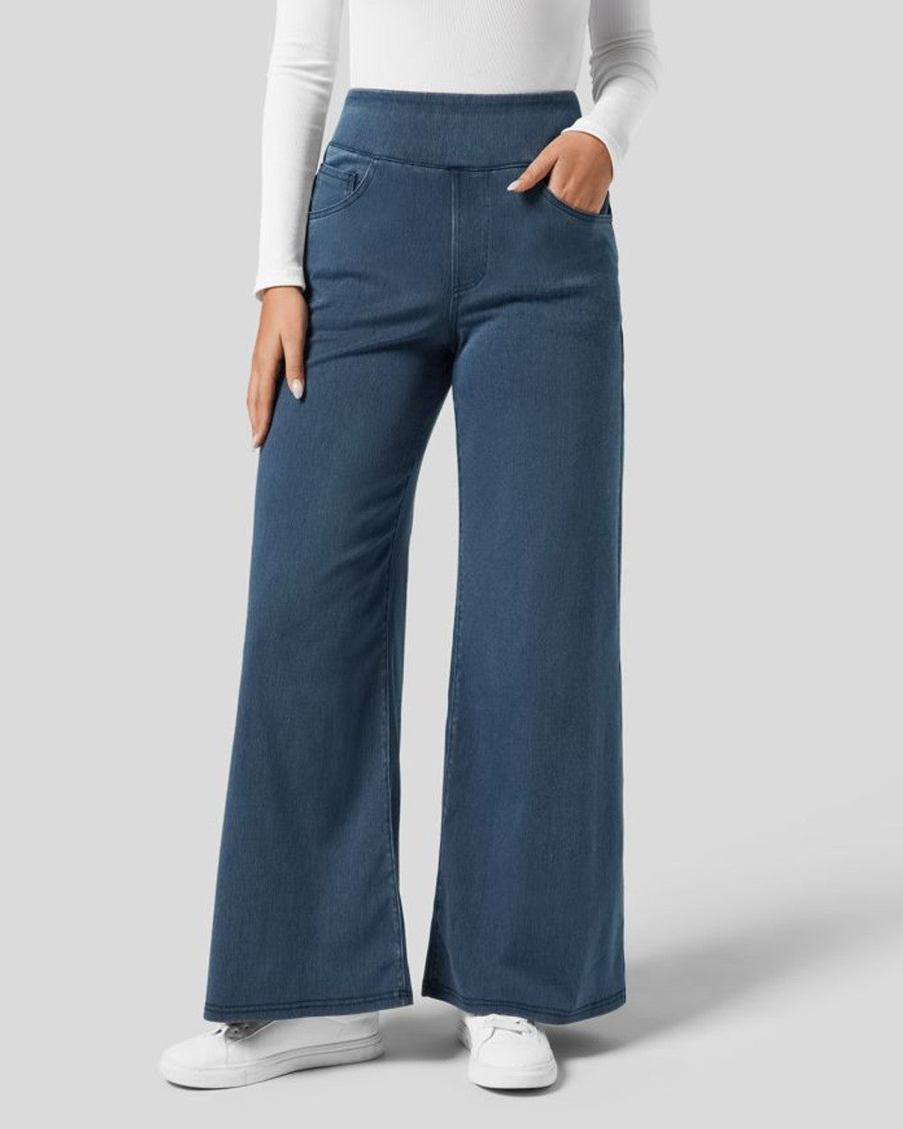 Evie Bequeme Hose Hohe Taille
