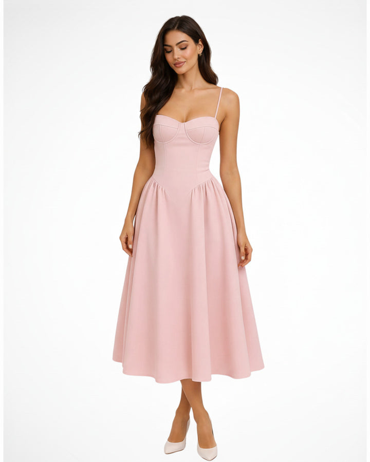 Seren Korsett Oberteil Midi Kleid Damen