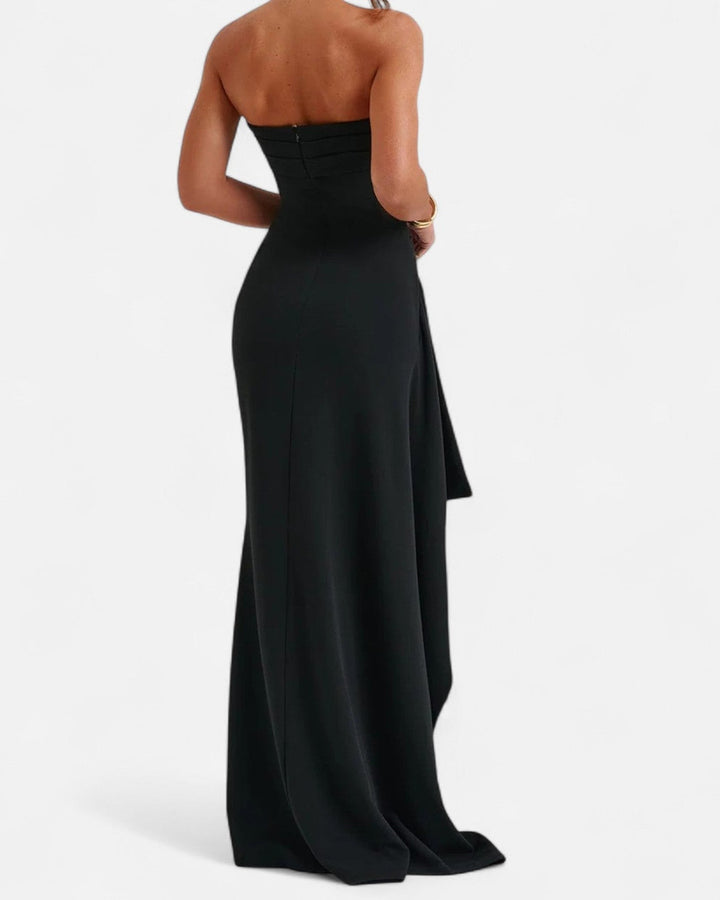 Lena Trägerloses Abendkleid mit Schlitz