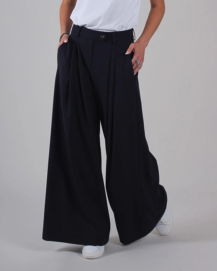 Manu Weite Leinenhose Palazzo Damen