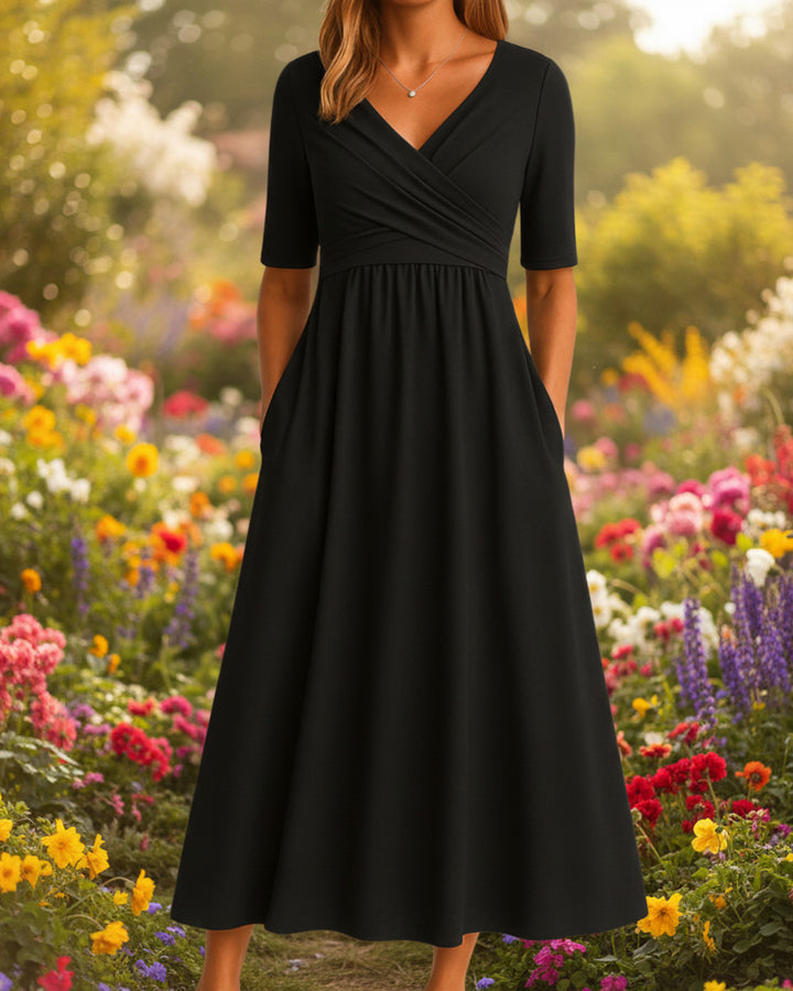 Monica Elegantes Crossover-Kleid Damen