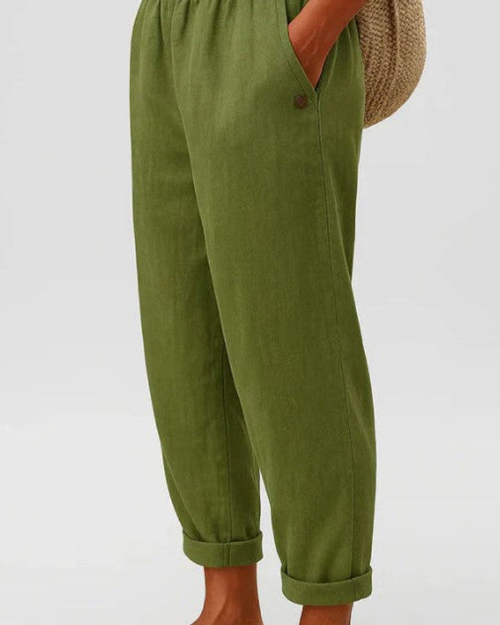 Romina Zeitlose Leinen-Baumwolle Hose