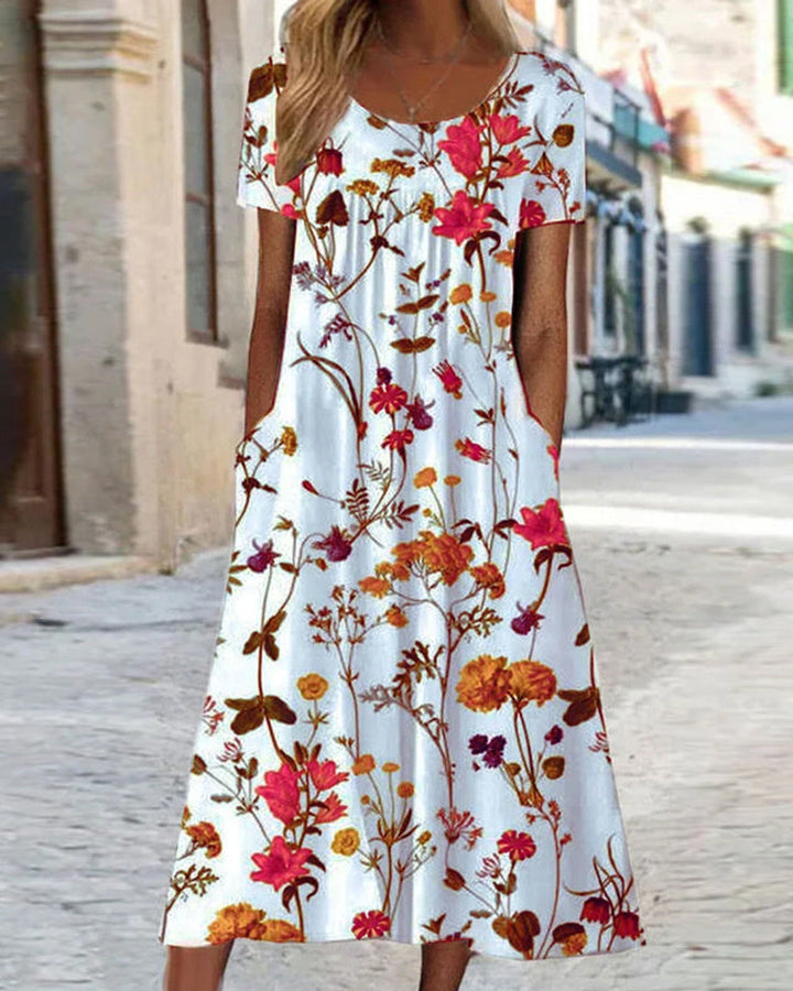 Yolanda Blumiges Bauchbedeckung Kleid
