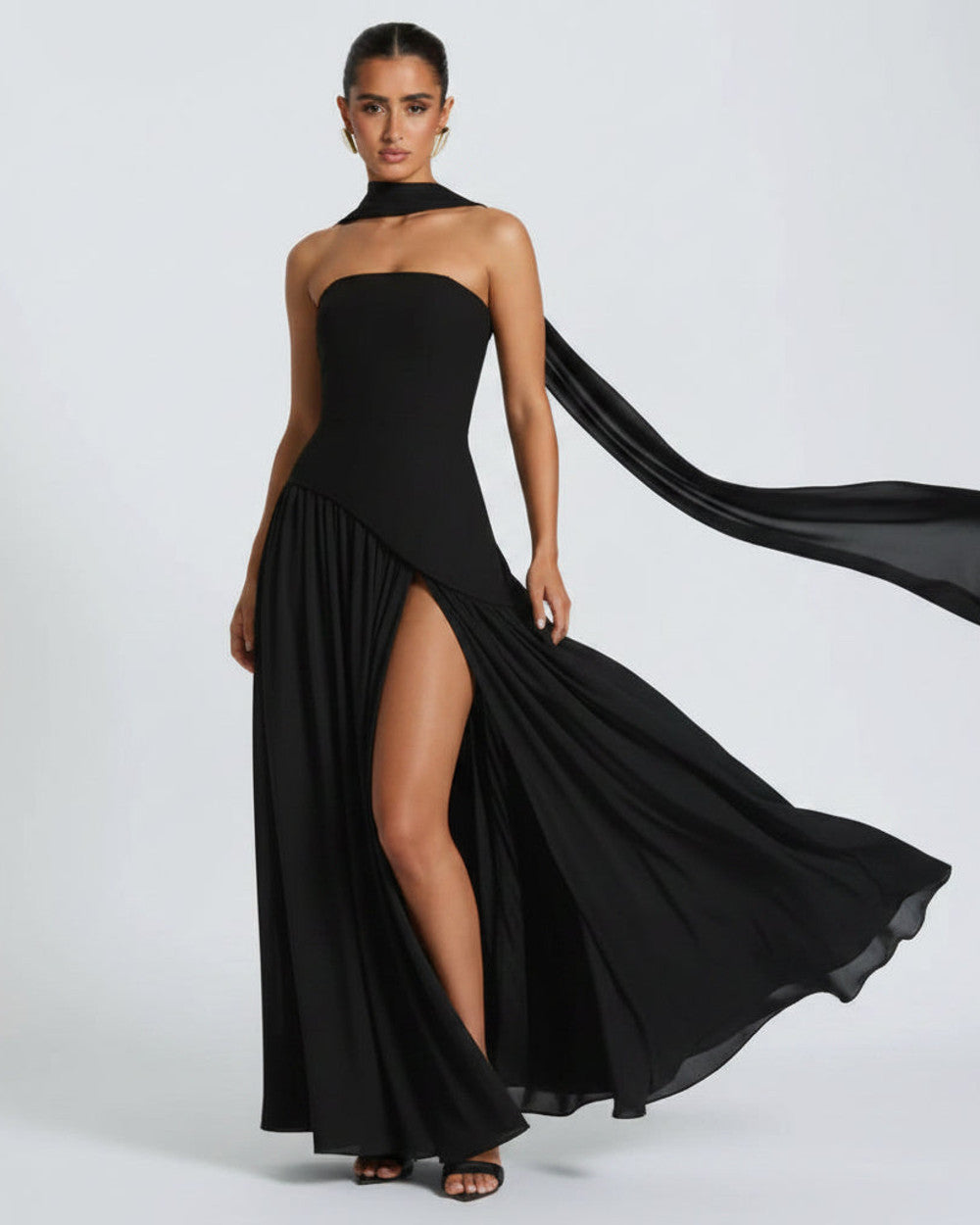 Alina Maxikleid Trägerlos Abendkleid