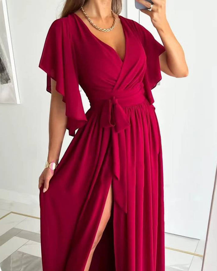 Lena Langes Abendkleid V-Ausschnitt