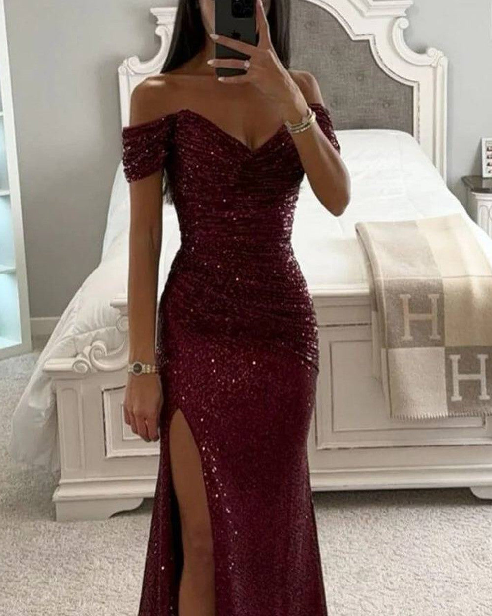 Lena Meerjungfrau Abendkleid Glitzereffekt