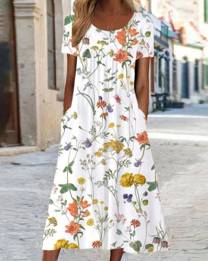 Yolanda Blumiges Bauchbedeckung Kleid
