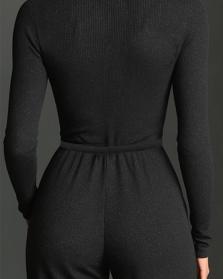 Lena Gestrickter Glanz-Einteiler Damen