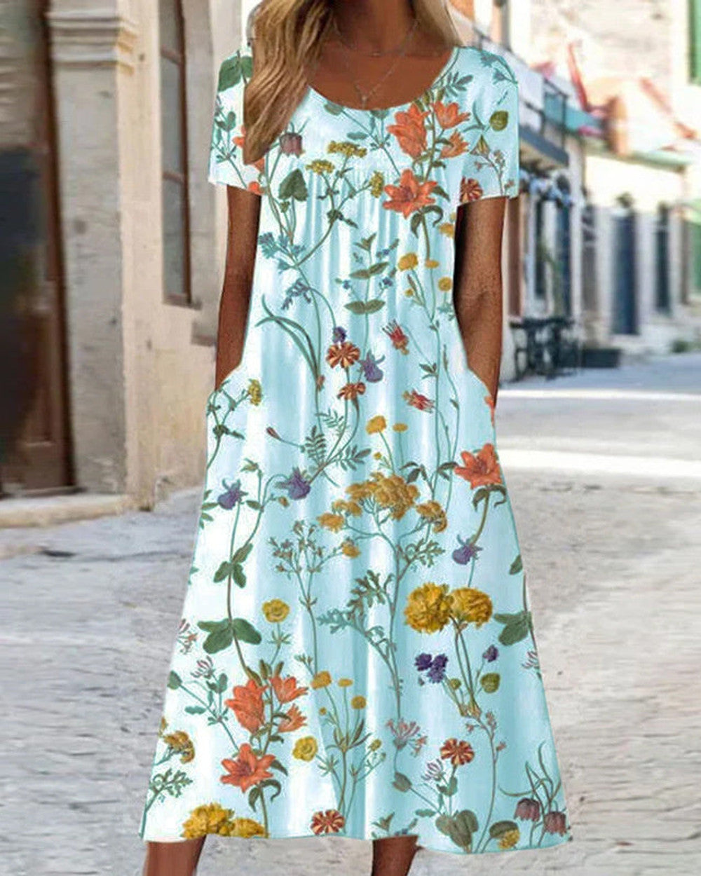 Yolanda Blumiges Bauchbedeckung Kleid