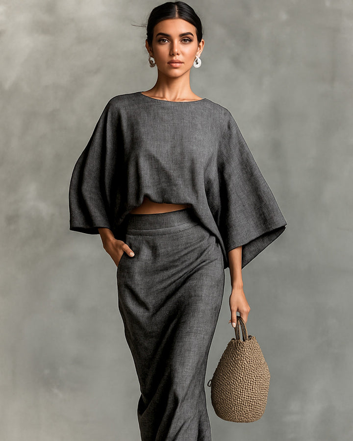 Lena Zweiteiliges Leinenkleid Damen