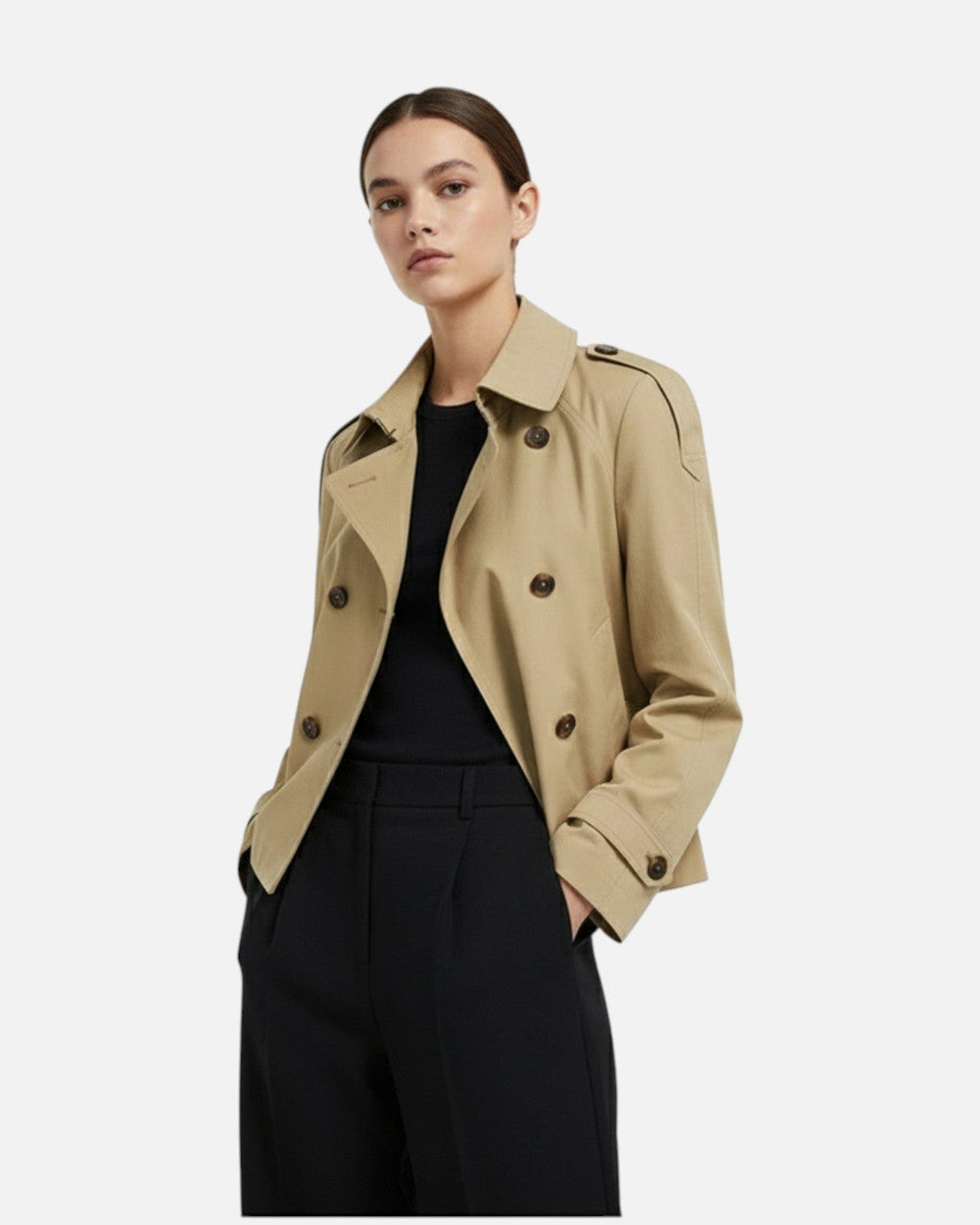Lena Kurzer Trenchcoat mit Gürtel