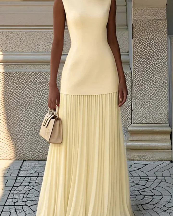 Eline Elegantes Plissee Maxikleid