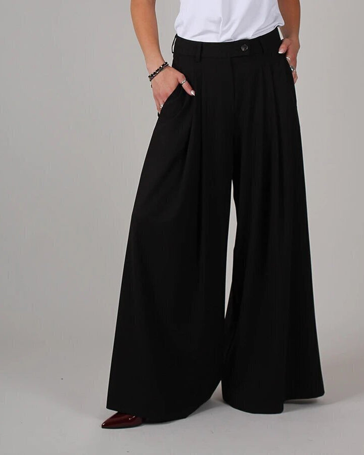 Manu Weite Leinenhose Palazzo Damen