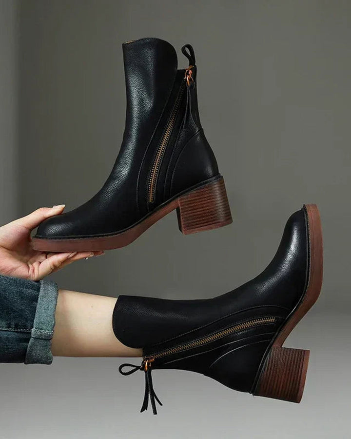 Nina Elegante Lederstiefel Damen