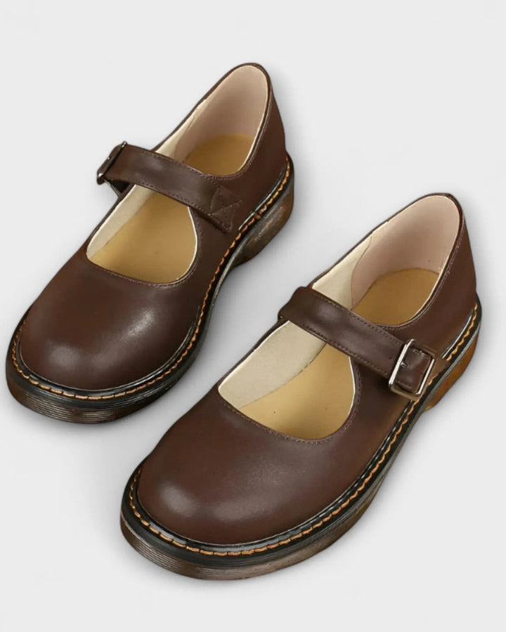 Lena Klassische Riemchenschuhe Flach
