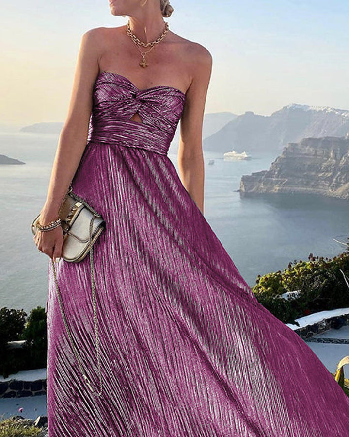 Lena Bronzefarbenes Bustierkleid Lang