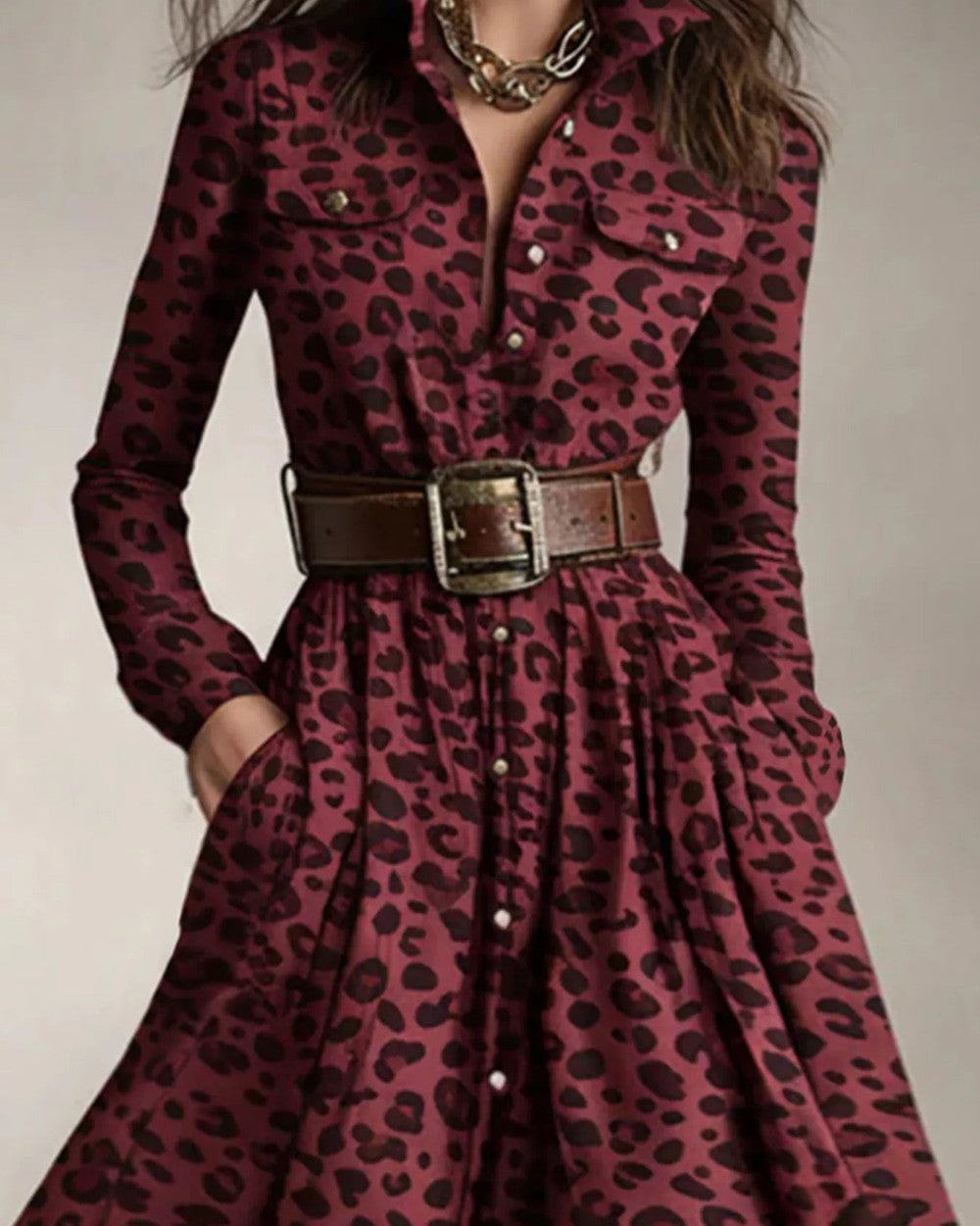 Lena Kariertes Maxikleid Hemdkleid