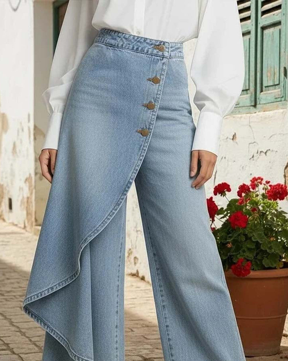 Lena Weite Palazzo Jeans Damen