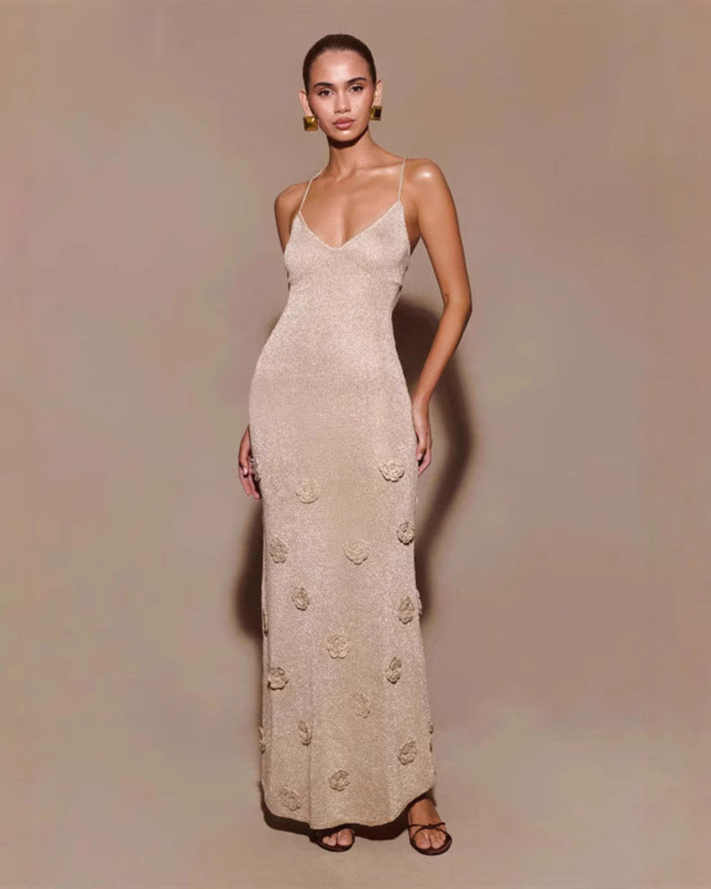 Lena Häkelkleid Blumenpailletten Damen