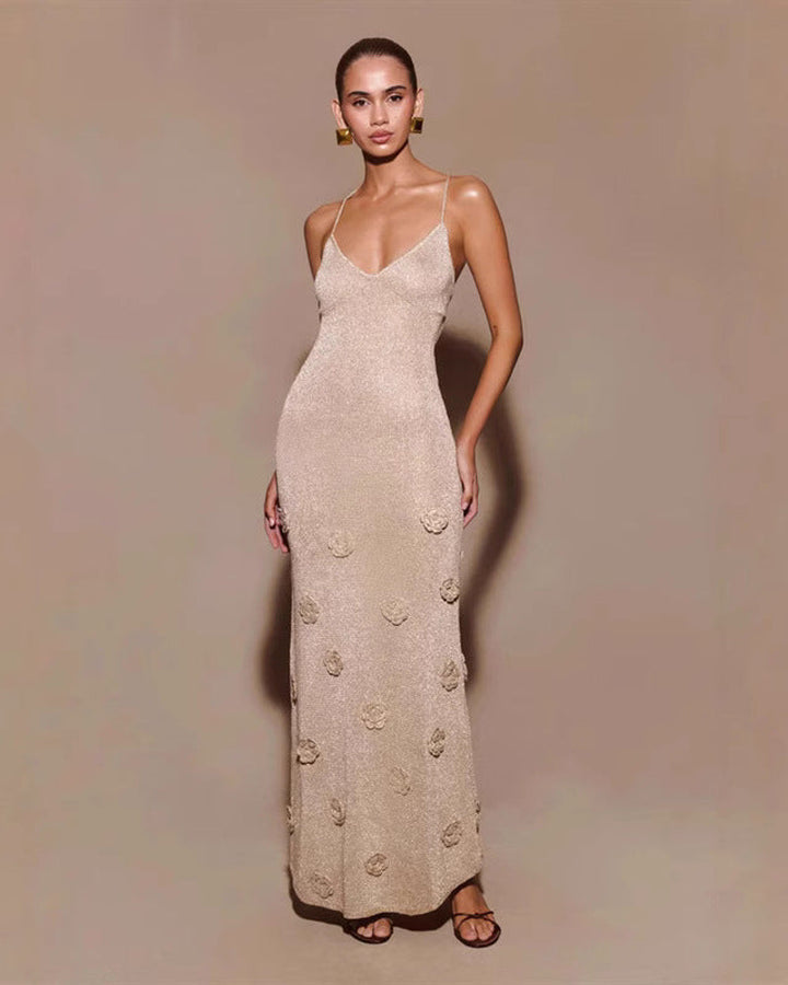 Lena Häkelkleid Blumenpailletten Damen