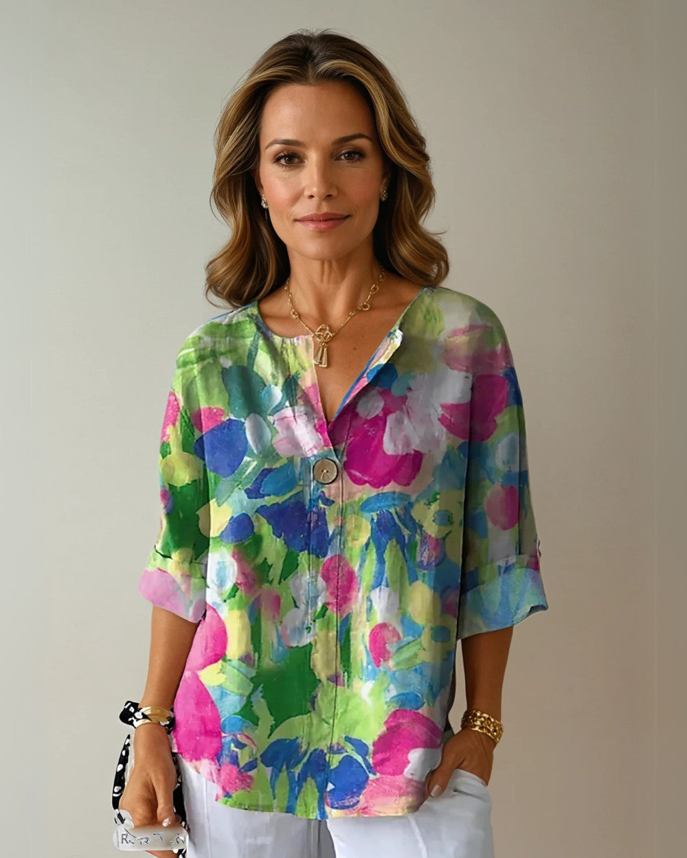 Arlene Blumendruck Bluse Damen