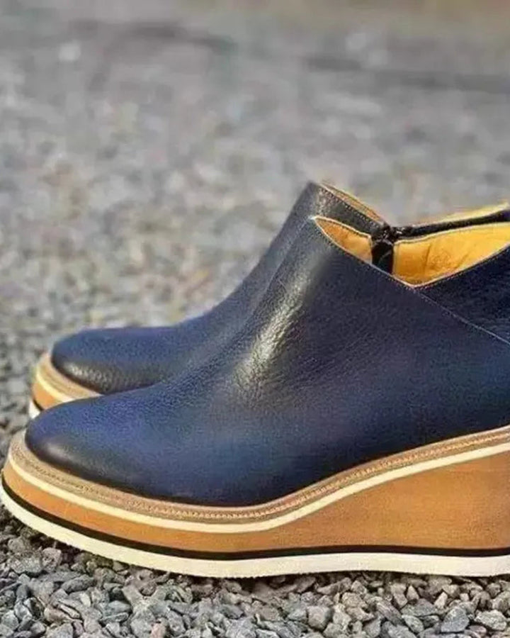 Lena Keilabsatz Stiefeletten Reißverschluss