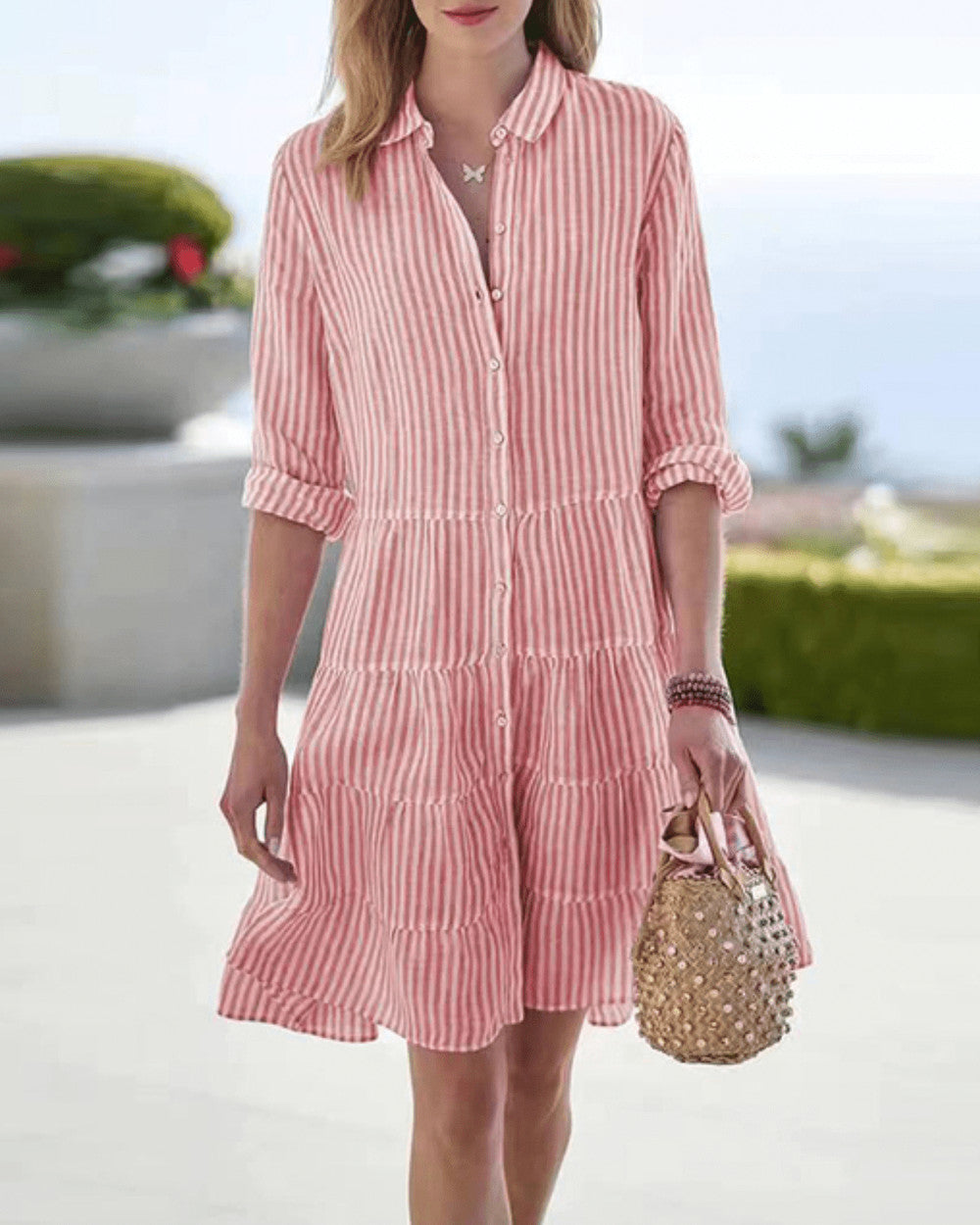 Anna Gestreiftes Sommerkleid Damen
