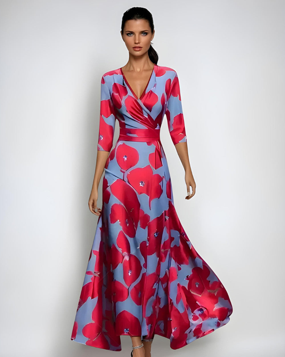 Lynor Blumiges Damenkleid Elegant