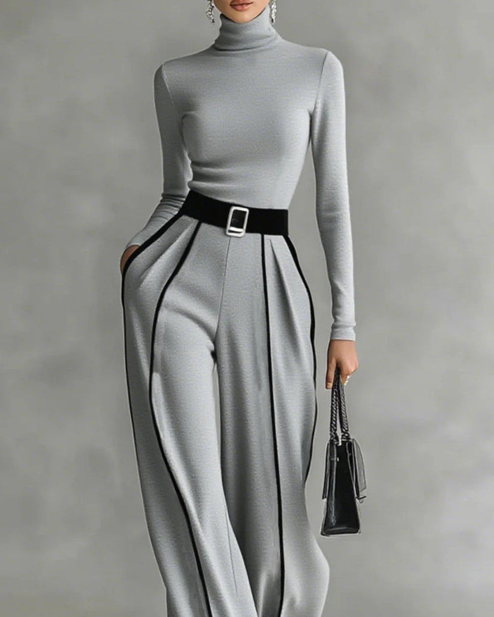 Nina Hochgeschlossenes Oberteil Hose Set