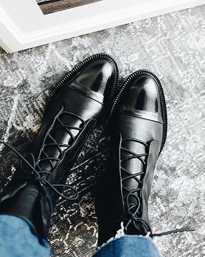 Sapphira Schnürstiefel Leder Damen