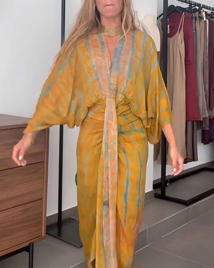 Mia Kimono Sommerkleid Bedruckt