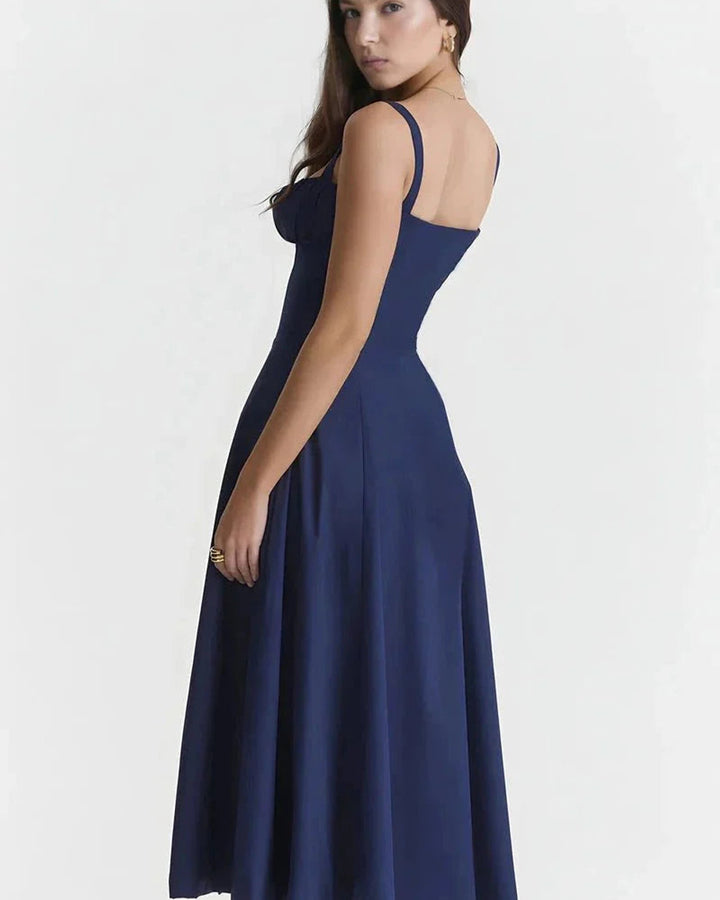 Linsay Elegantes Schnürkleid mit Schlitz