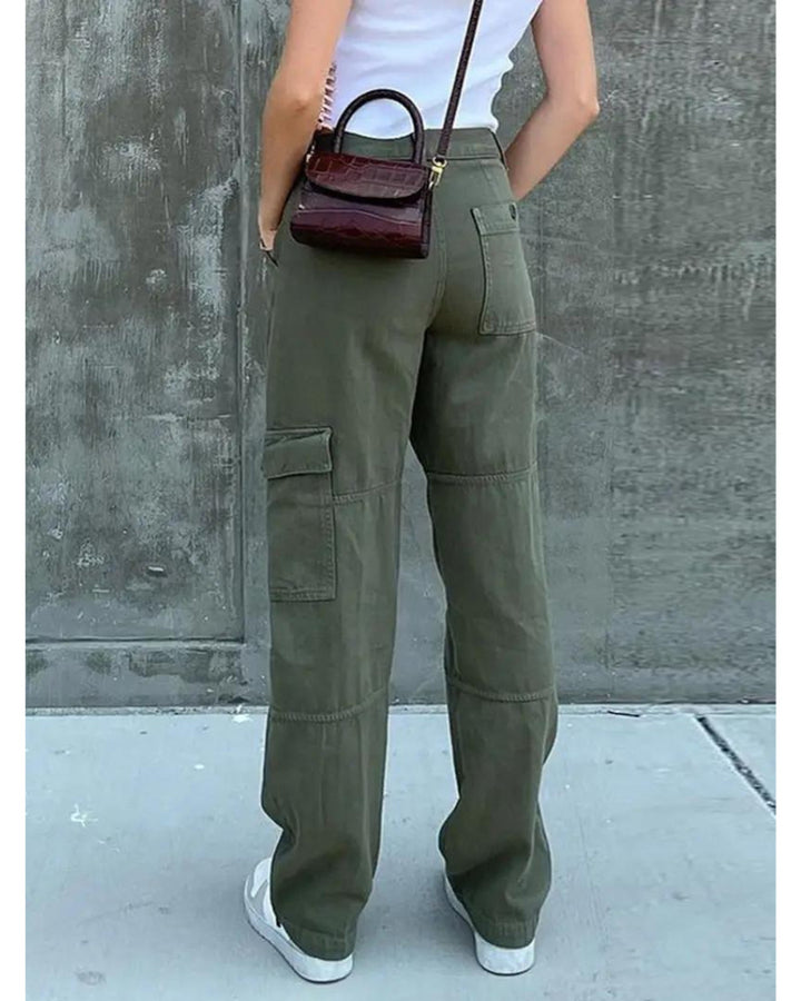 Lena Baumwoll-Cargohose Damen Lässig