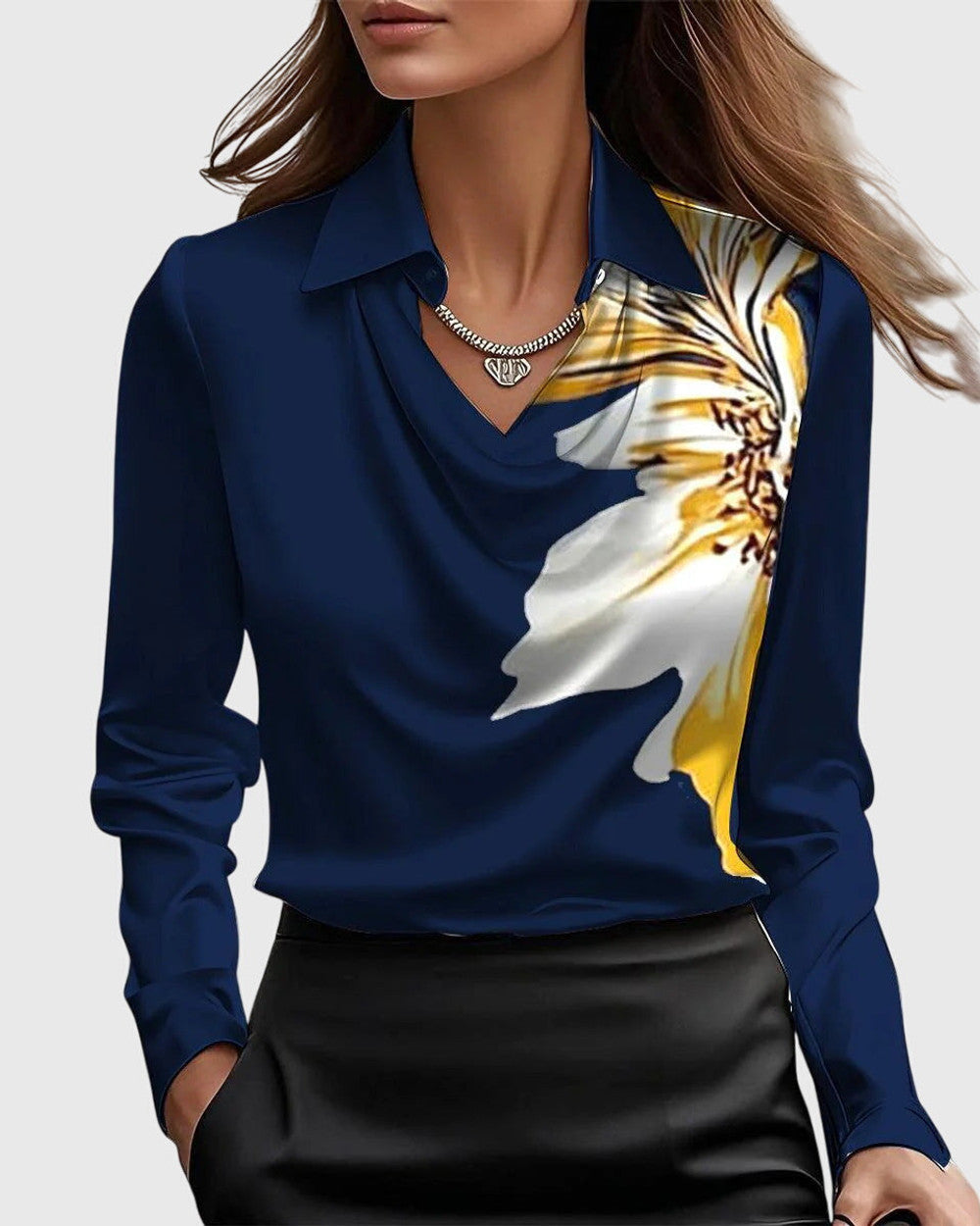 Lena Elegante Bluse Langarm Damen