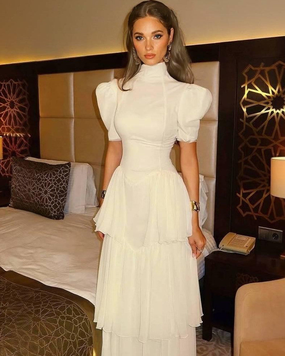 Emma Mehrlagiges Maxikleid Damen